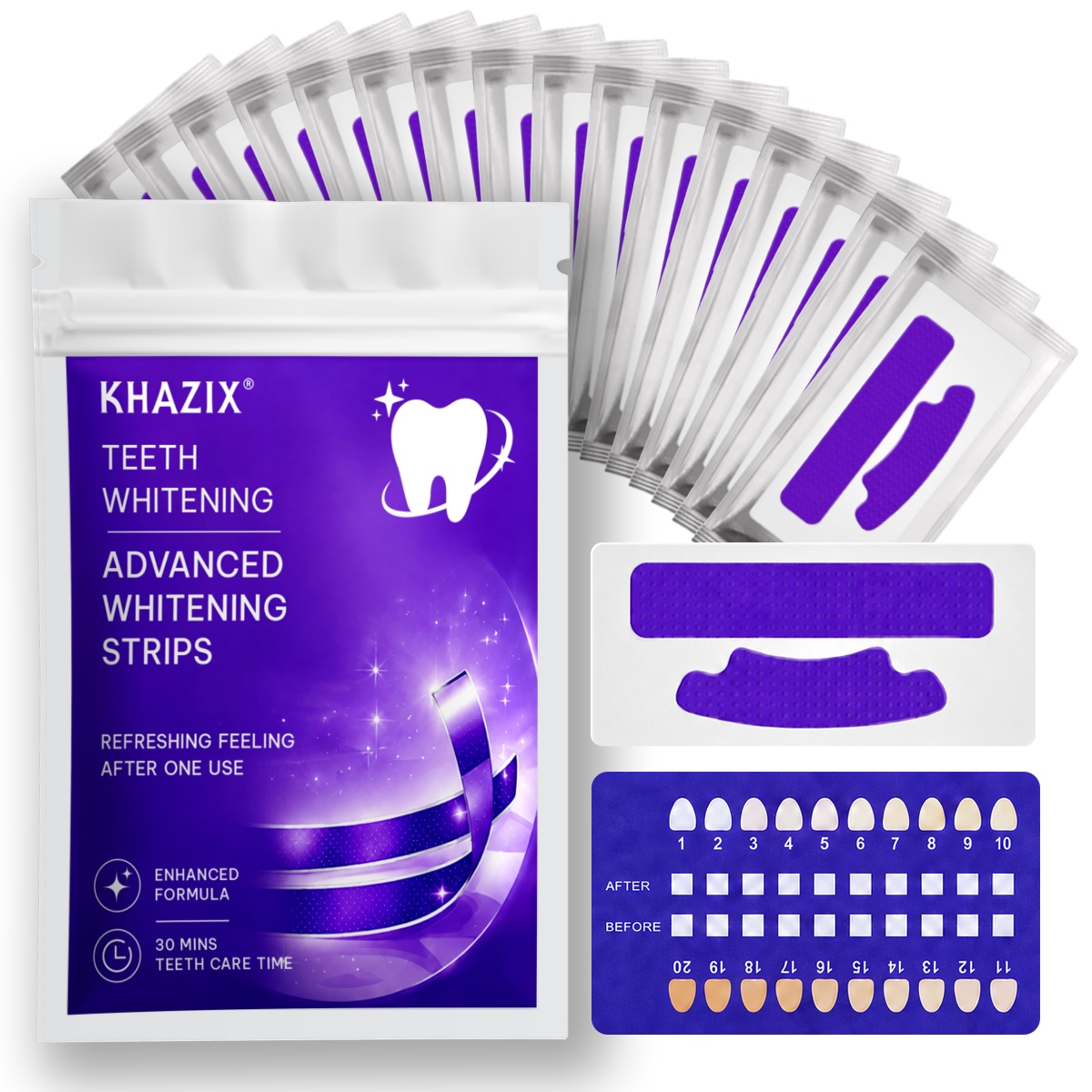 Teeth Whitening Strips Crest - شرائط تبييض الأسنان (1/7 زوج) لابتسامة