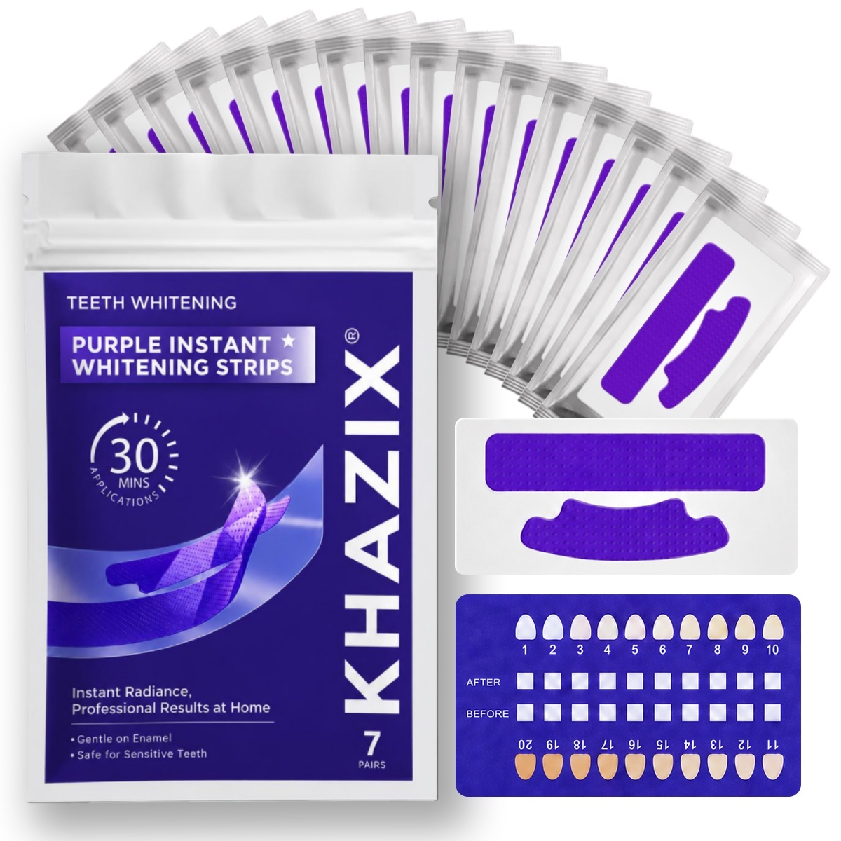 Teeth Whitening Strips Crest - شرائط تبييض الأسنان (1/7 زوج) لابتسامة